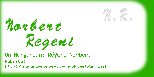norbert regeni business card